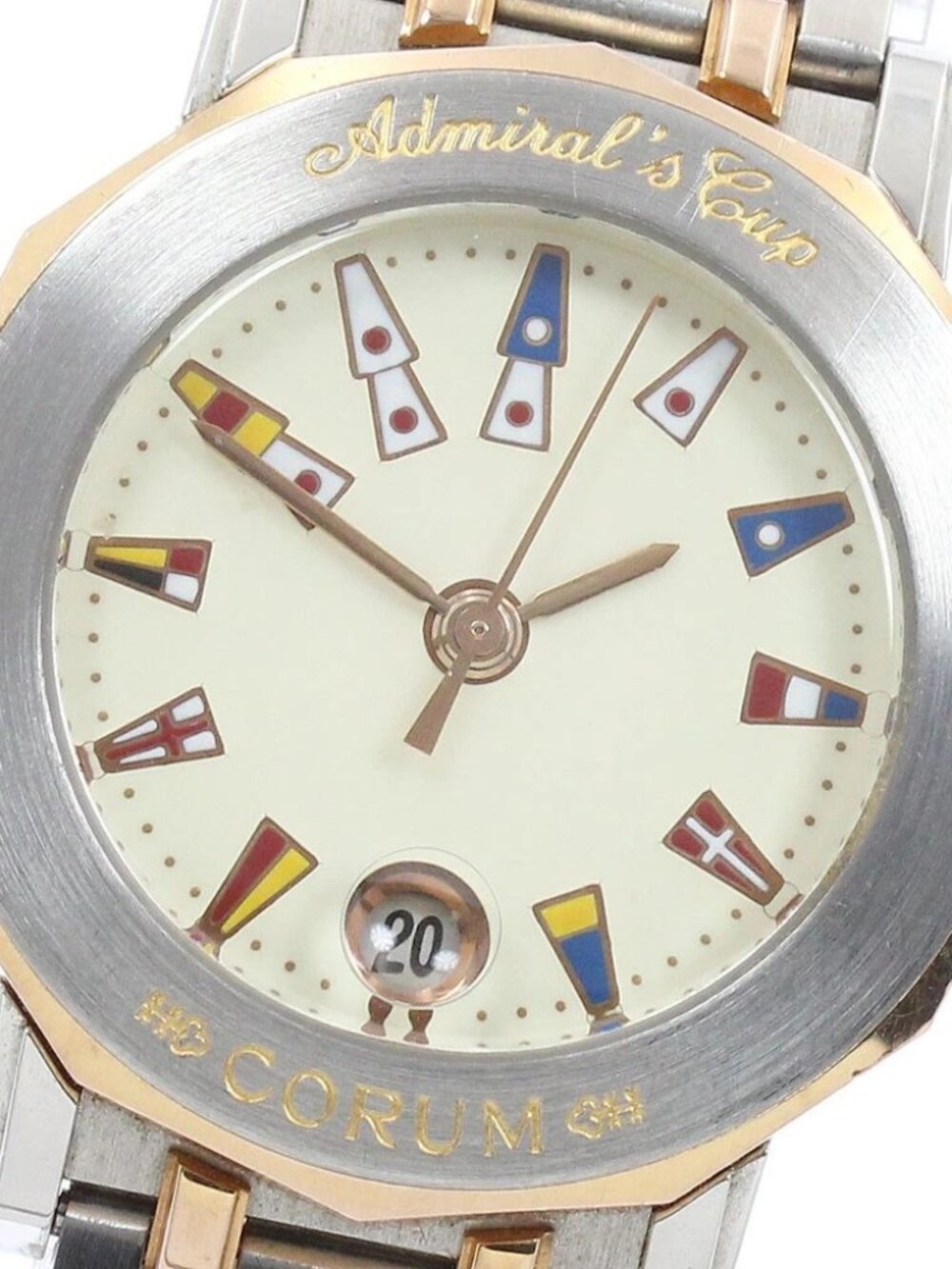 CORUM Admirals cup 39.130.24V585 Date beige Dial Quartz Ladies Watch_955471